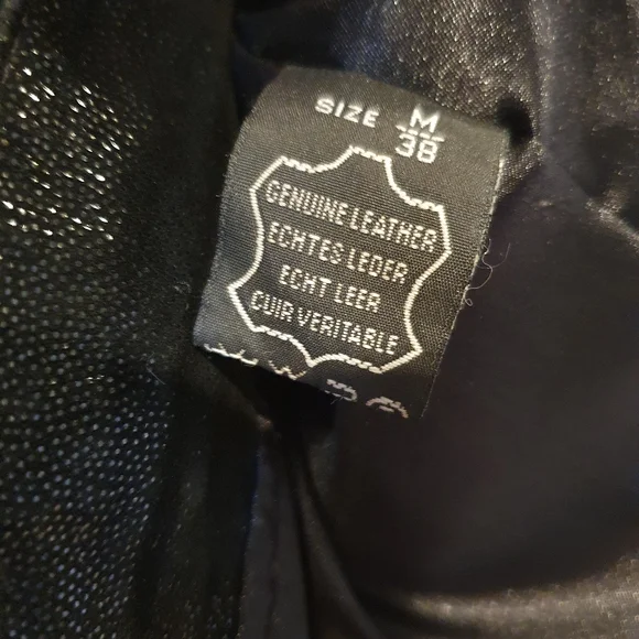 leather and fox fur trim women cape,coat, jacket, size L-XL - Picture 4 of 10